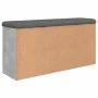 Banco zapatero madera de ingeniería gris hormigón 102x32x50 cm de , Bancos para recibidores y almacenamiento - Ref: Foro24-83...