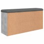 Banco zapatero madera de ingeniería gris hormigón 102x32x50 cm by , Benches for halls and storage - Ref: Foro24-835092, Price...