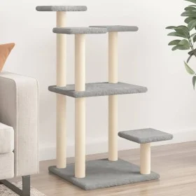 Postes rascadores para gatos con plataformas gris claro 98,5 cm by , Cat furniture - Ref: Foro24-172107, Price: 41,99 €, Disc...