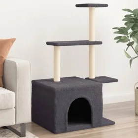 Rascador para gatos con postes de sisal gris oscuro 110 cm by , Cat furniture - Ref: Foro24-172105, Price: 36,77 €, Discount: %