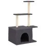 Kratzbaum für Katzen mit dunkelgrauen Sisalstangen 110 cm. von , Katzenmöbel - Ref: Foro24-172105, Preis: 36,75 €, Rabatt: %