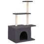 Kratzbaum für Katzen mit dunkelgrauen Sisalstangen 110 cm. von , Katzenmöbel - Ref: Foro24-172105, Preis: 32,31 €, Rabatt: %