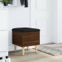 Banco con almacenaje madera ingeniería roble marrón 42x42x46 cm by , Benches for halls and storage - Ref: Foro24-835067, Pric...