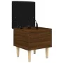 Banco con almacenaje madera ingeniería roble marrón 42x42x46 cm by , Benches for halls and storage - Ref: Foro24-835067, Pric...