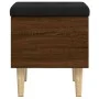 Banco con almacenaje madera ingeniería roble marrón 42x42x46 cm by , Benches for halls and storage - Ref: Foro24-835067, Pric...