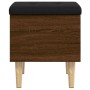 Bank mit Stauraum aus Eichenholz, braun, 42x42x46 cm. von , Bänke für Hallen und Lager - Ref: Foro24-835067, Preis: 46,55 €, ...