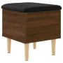 Bank mit Stauraum aus Eichenholz, braun, 42x42x46 cm. von , Bänke für Hallen und Lager - Ref: Foro24-835067, Preis: 46,55 €, ...