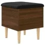 Bank mit Stauraum aus Eichenholz, braun, 42x42x46 cm. von , Bänke für Hallen und Lager - Ref: Foro24-835067, Preis: 45,98 €, ...