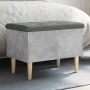 Bank mit Stauraum aus Holz, grauem Beton-Ingenieurwesen, 62x42x46 cm. von , Bänke für Hallen und Lager - Ref: Foro24-835071, ...