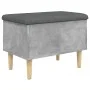 Banco con almacenaje madera ingeniería gris hormigón 62x42x46cm by , Benches for halls and storage - Ref: Foro24-835071, Pric...