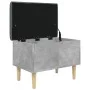 Banco con almacenaje madera ingeniería gris hormigón 62x42x46cm by , Benches for halls and storage - Ref: Foro24-835071, Pric...