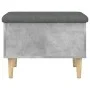 Banco con almacenaje madera ingeniería gris hormigón 62x42x46cm by , Benches for halls and storage - Ref: Foro24-835071, Pric...
