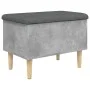 Banco con almacenaje madera ingeniería gris hormigón 62x42x46cm by , Benches for halls and storage - Ref: Foro24-835071, Pric...