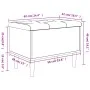 Banco con almacenaje madera ingeniería gris hormigón 62x42x46cm by , Benches for halls and storage - Ref: Foro24-835071, Pric...