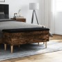 Aufbewahrungsbank aus geräucherter Eichenholz-Ingenieurtechnik, 102x42x46 cm. von , Bänke für Hallen und Lager - Ref: Foro24-...