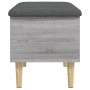Banco con almacenaje madera ingeniería gris Sonoma 62x42x46 cm by , Benches for halls and storage - Ref: Foro24-835073, Price...