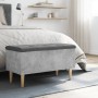 Bank mit Stauraum aus grauem Beton-Ingenieurholz, 82x42x46 cm. von , Bänke für Hallen und Lager - Ref: Foro24-835078, Preis: ...