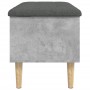 Bank mit Stauraum aus grauem Beton-Ingenieurholz, 82x42x46 cm. von , Bänke für Hallen und Lager - Ref: Foro24-835078, Preis: ...
