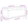 Bank mit Stauraum aus grauem Beton-Ingenieurholz, 82x42x46 cm. von , Bänke für Hallen und Lager - Ref: Foro24-835078, Preis: ...