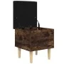 Banco con almacenaje madera ingeniería roble ahumado 42x42x46cm by , Benches for halls and storage - Ref: Foro24-835065, Pric...