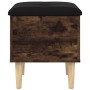 Banco con almacenaje madera ingeniería roble ahumado 42x42x46cm by , Benches for halls and storage - Ref: Foro24-835065, Pric...