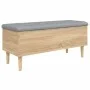 Bank mit Stauraum aus Eichenholz in Sonoma-Farbe, 102x42x46 cm. von , Bänke für Hallen und Lager - Ref: Foro24-835084, Preis:...