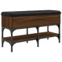 Banco zapatero madera de ingeniería marrón roble 82x32x45 cm by , Benches for halls and storage - Ref: Foro24-835176, Price: ...