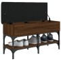 Banco zapatero madera de ingeniería marrón roble 82x32x45 cm by , Benches for halls and storage - Ref: Foro24-835176, Price: ...
