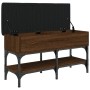 Banco zapatero madera de ingeniería marrón roble 82x32x45 cm by , Benches for halls and storage - Ref: Foro24-835176, Price: ...
