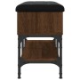 Banco zapatero madera de ingeniería marrón roble 82x32x45 cm by , Benches for halls and storage - Ref: Foro24-835176, Price: ...