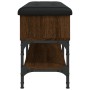 Banco zapatero madera de ingeniería marrón roble 102x32x45 cm by , Benches for halls and storage - Ref: Foro24-835181, Price:...