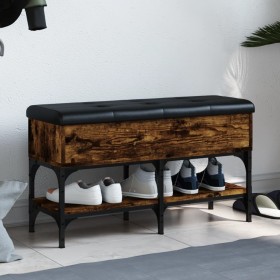Bank Schuhmacher aus geräucherter Eichen-Ingenieurholz 82x32x45 cm von , Bänke für Hallen und Lager - Ref: Foro24-835174, Pre...