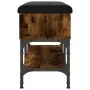 Banco zapatero madera de ingeniería roble ahumado 82x32x45 cm by , Benches for halls and storage - Ref: Foro24-835174, Price:...