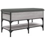 Banco zapatero madera de ingeniería gris Sonoma 82x42x45 cm by , Benches for halls and storage - Ref: Foro24-835195, Price: 7...