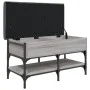 Banco zapatero madera de ingeniería gris Sonoma 82x42x45 cm de , Bancos para recibidores y almacenamiento - Ref: Foro24-83519...