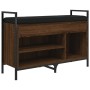 Banco zapatero madera de ingeniería marrón roble 85,5x32x57,5cm by , Benches for halls and storage - Ref: Foro24-835211, Pric...