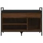 Banco zapatero madera de ingeniería marrón roble 85,5x32x57,5cm de , Bancos para recibidores y almacenamiento - Ref: Foro24-8...