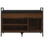 Banco zapatero madera de ingeniería marrón roble 85,5x32x57,5cm by , Benches for halls and storage - Ref: Foro24-835211, Pric...