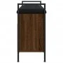 Banco zapatero madera de ingeniería marrón roble 85,5x32x57,5cm de , Bancos para recibidores y almacenamiento - Ref: Foro24-8...