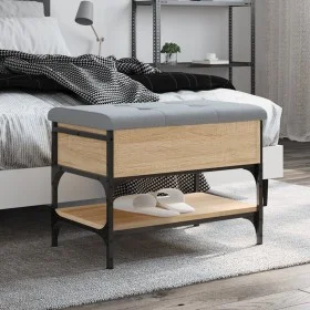 Ingenieurholz-Schuhbank in Sonoma-Eiche 62x42x45 cm. von , Bänke für Hallen und Lager - Ref: Foro24-835188, Preis: 67,13 €, R...
