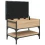 Banco zapatero madera de ingeniería roble Sonoma 62x42x45 cm by , Benches for halls and storage - Ref: Foro24-835188, Price: ...