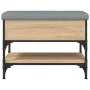 Banco zapatero madera de ingeniería roble Sonoma 62x42x45 cm by , Benches for halls and storage - Ref: Foro24-835188, Price: ...