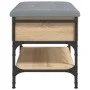 Banco zapatero madera de ingeniería roble Sonoma 62x42x45 cm by , Benches for halls and storage - Ref: Foro24-835188, Price: ...