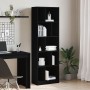 Estantería madera de ingeniería negro 57x28,5x174 cm en Librerías y estanterías | Comprar online en Foro24