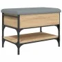 Banco zapatero madera de ingeniería roble Sonoma 62x42x45 cm by , Benches for halls and storage - Ref: Foro24-835188, Price: ...