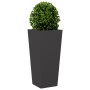 Jardineras 2 uds de acero negro 35x35x75 cm en Maceteros y jardineras | Comprar online en Foro24