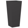 Jardineras 2 uds de acero negro 35x35x75 cm en Maceteros y jardineras | Comprar online en Foro24