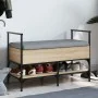 Ingenieurholz-Schuhbank in Sonoma-Eiche 85,5x42x57,5cm. von , Bänke für Hallen und Lager - Ref: Foro24-835230, Preis: 80,37 €...