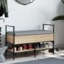 Ingenieurholz-Schuhbank in Sonoma-Eiche 85,5x42x57,5cm. von , Bänke für Hallen und Lager - Ref: Foro24-835230, Preis: 80,37 €...