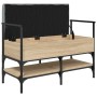 Banco zapatero madera de ingeniería roble Sonoma 85,5x42x57,5cm by , Benches for halls and storage - Ref: Foro24-835230, Pric...